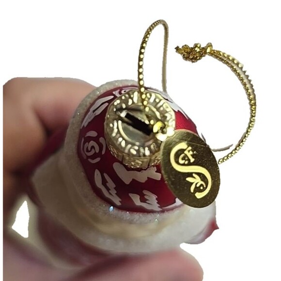 SCF Santa Christmas Ornament Season of Canon Falls Glass Ornament Vintage 6.5" - Picture 6 of 7